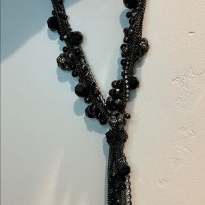 Long Beaded Tassel Necklace